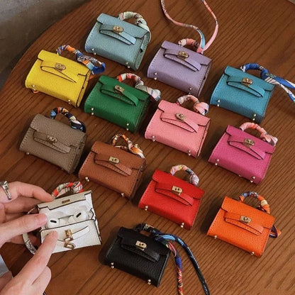 Mini Kelly Bag Luxury Leather AirPods tasje