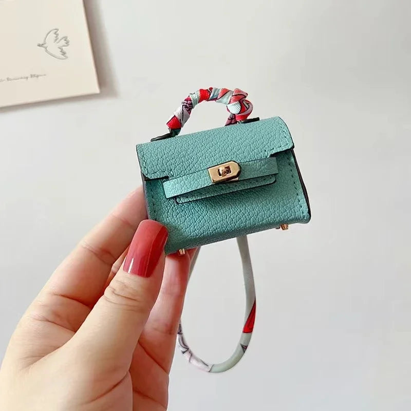 Mini Kelly Bag Luxury Leather AirPods tasje