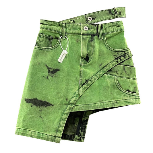 Groene rok met hoge taille