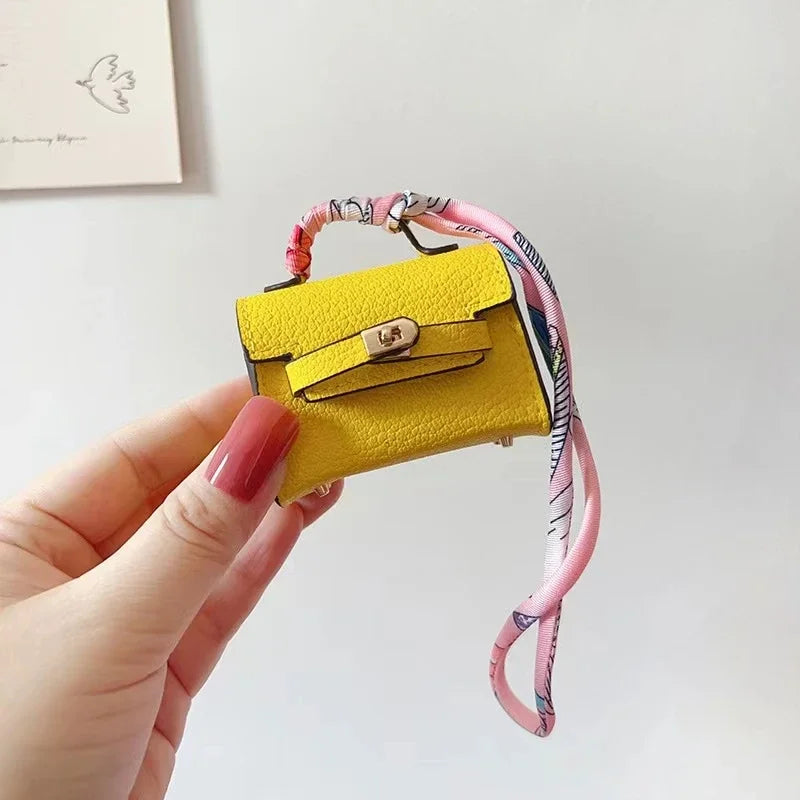 Mini Kelly Bag Luxury Leather AirPods tasje