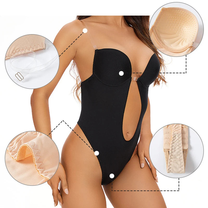 Onzichtbare shaper BH sexy bodysuit corset rugloze Push-up