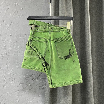 Groene rok met hoge taille