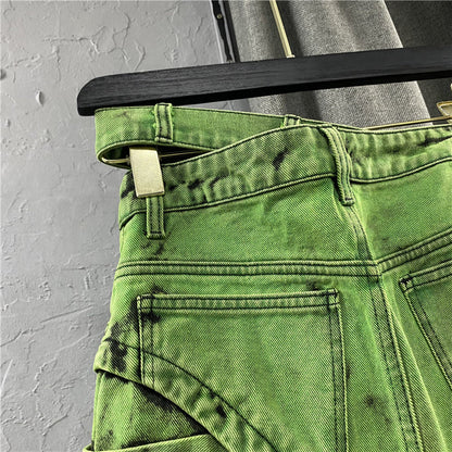 Groene rok met hoge taille