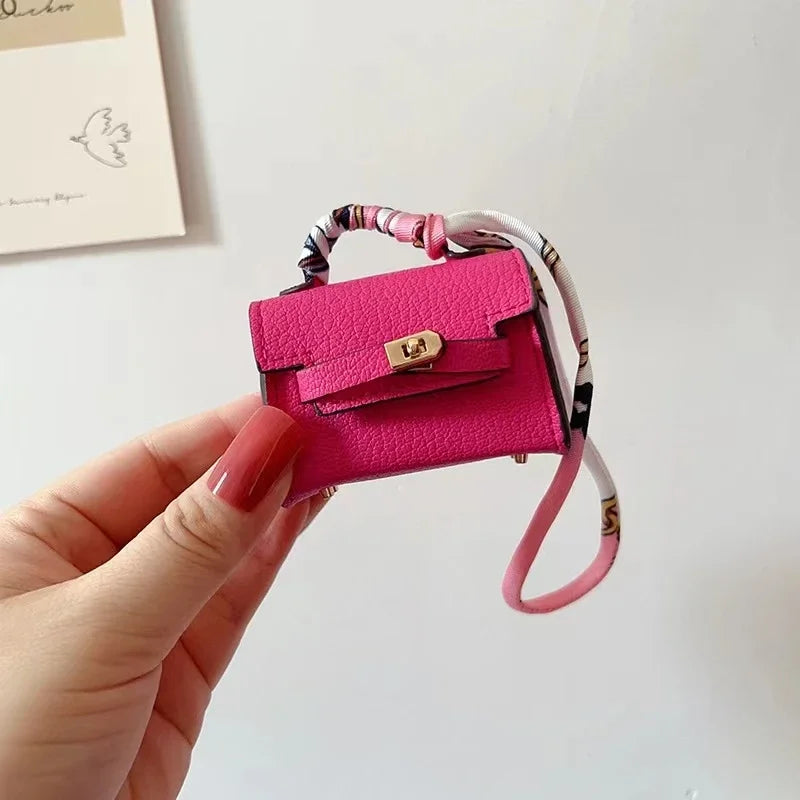 Mini Kelly Bag Luxury Leather AirPods tasje