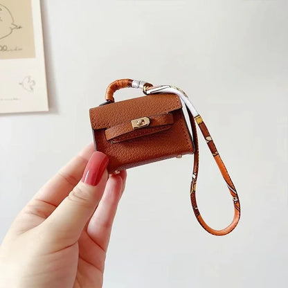 Mini Kelly Bag Luxury Leather AirPods tasje